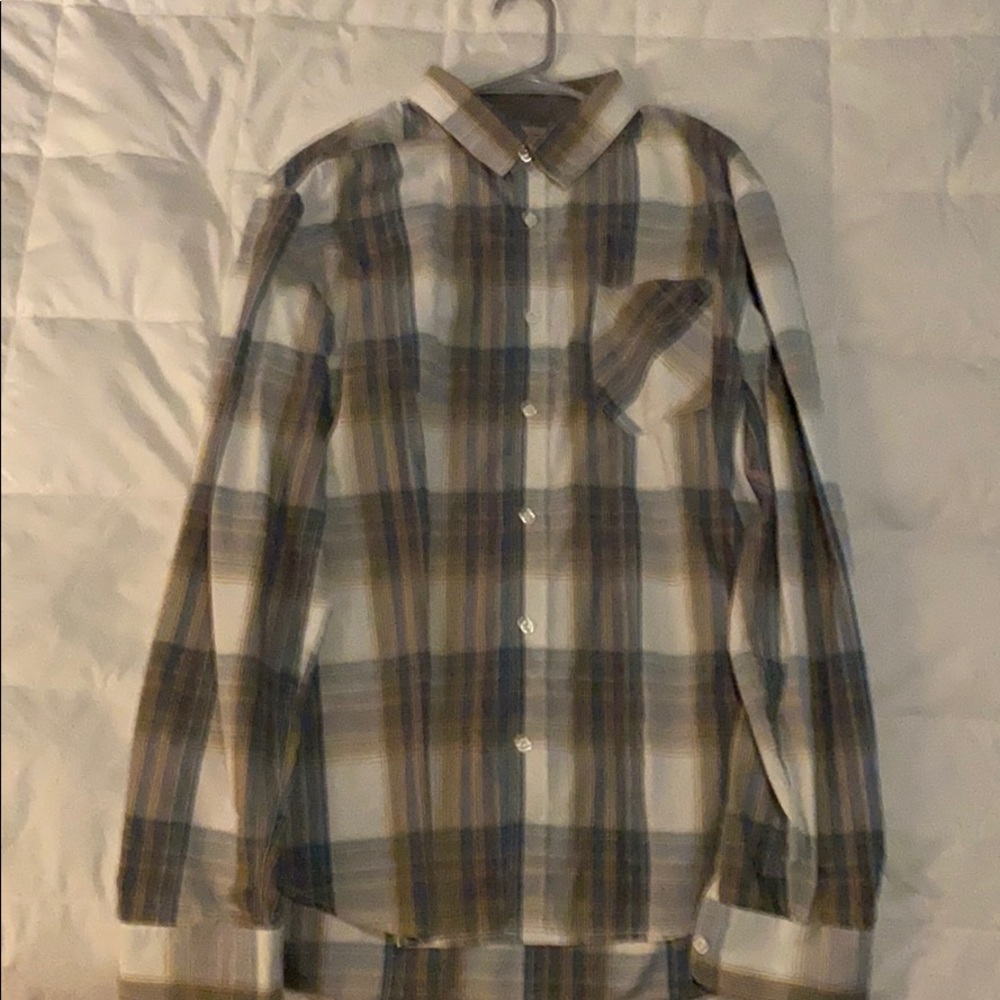 Volcom long sleeve plaid button down